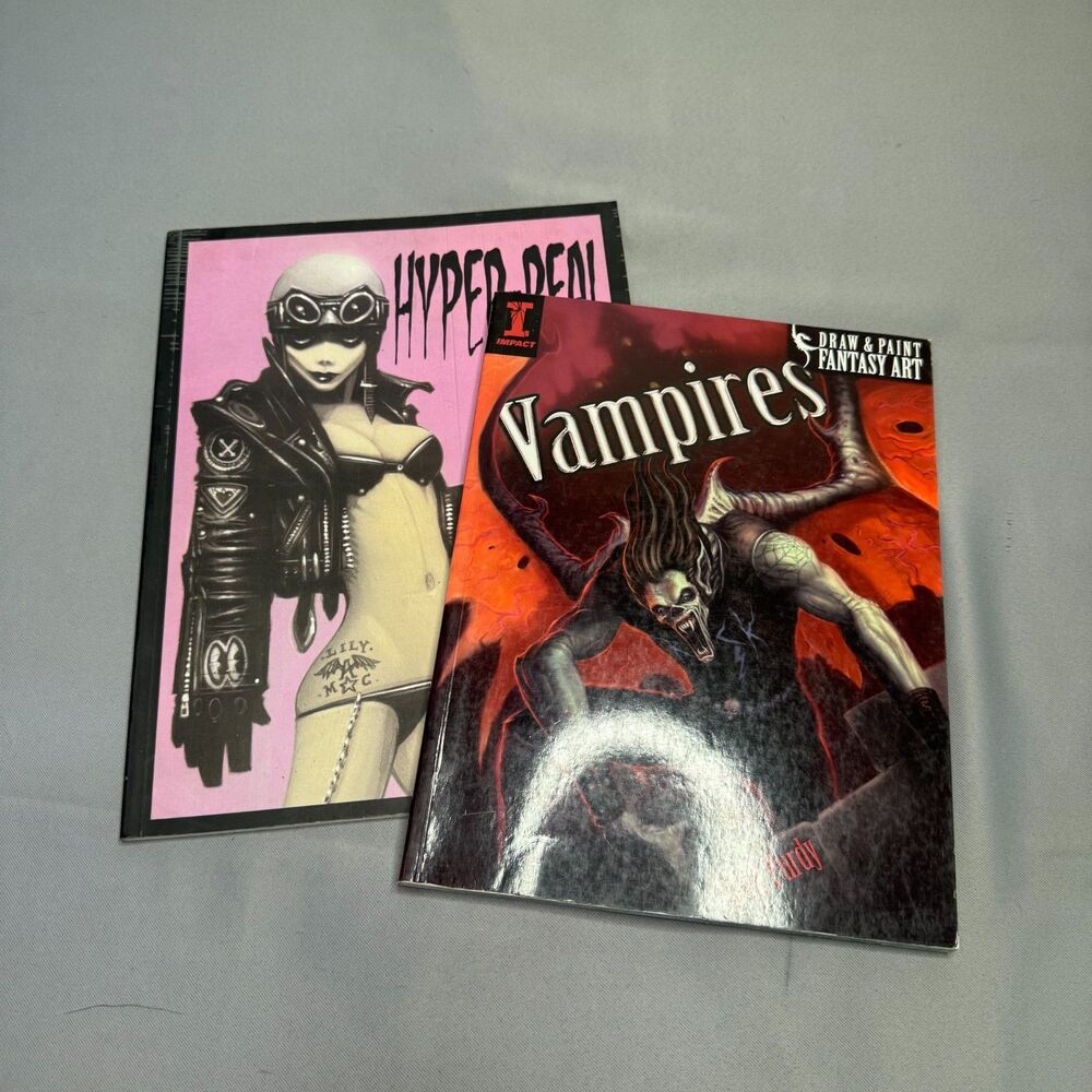 Lot of 2 Gothic Fantasy Art Books Verotika Contents 2000 & Vampires Scott Purdy